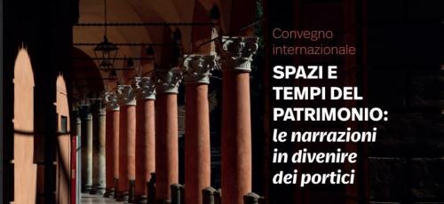 locandina del convegno con fuga di portici