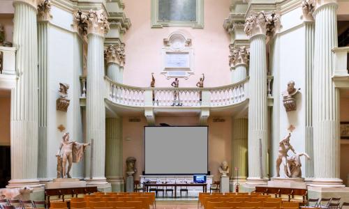 interno dell'aula magna dell'accademia di belle arti