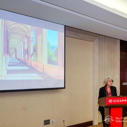 la Site Manager durante il suo intervento